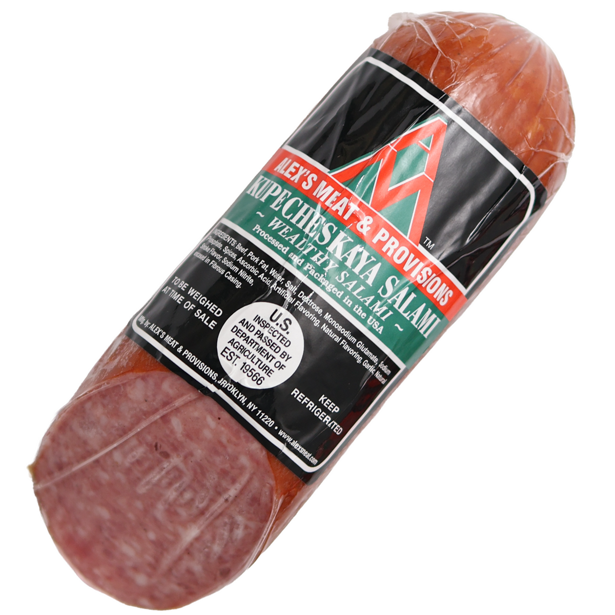 Alex's Meat Kupecheskaya Salami Small Stick, 1lb