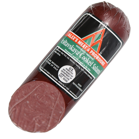 Alex's Meat Poltavskaya Cooked Salami Half Stick, 1–1.25lb