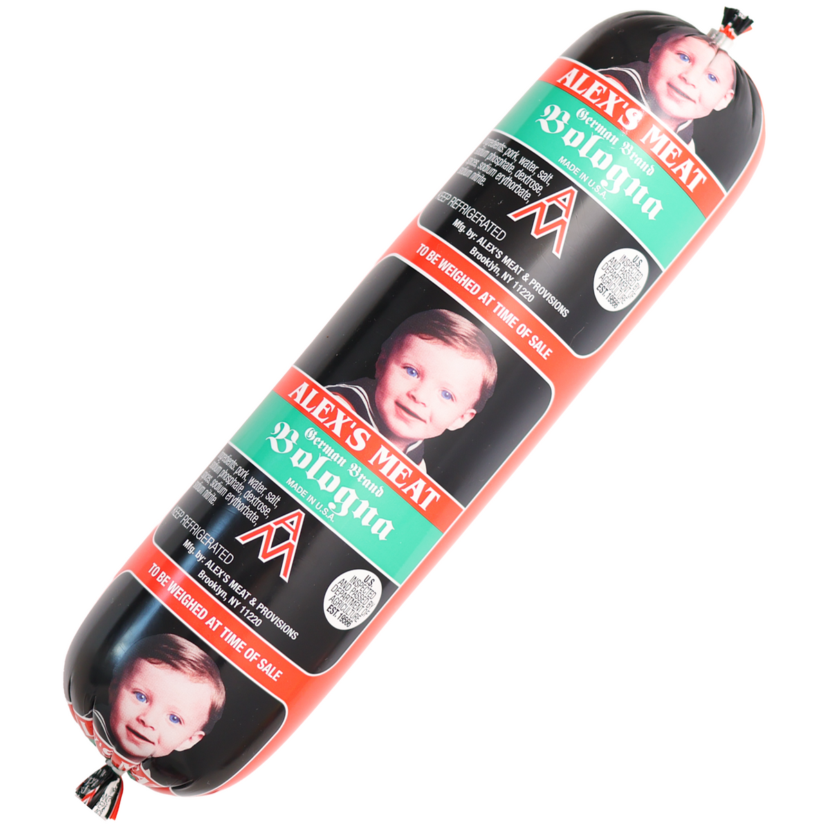 Alex's Meat Red Bologna, 1lb or 3lb