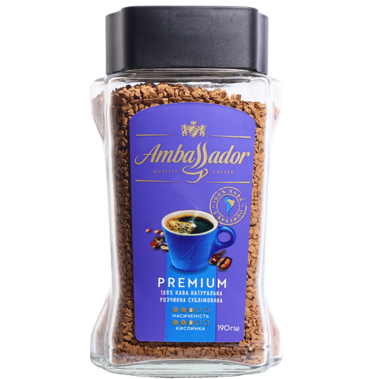 Ambassador Premium Freeze-Dried Instant Coffee, 6.7oz