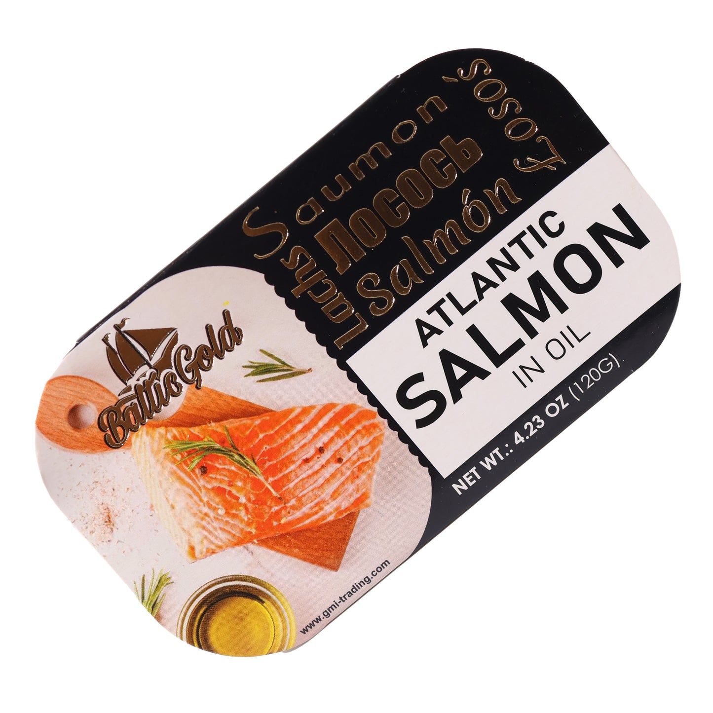 Baltic Gold Atlantic Salmon in Oil, 4.23oz