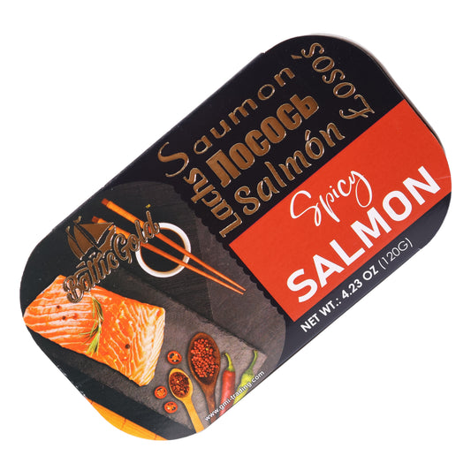 Baltic Gold Atlantic Spicy Salmon in Oil, 4.23oz