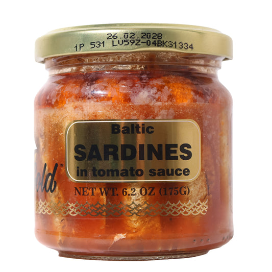 Baltic Gold Sardines in Tomato Sauce, 6.2oz
