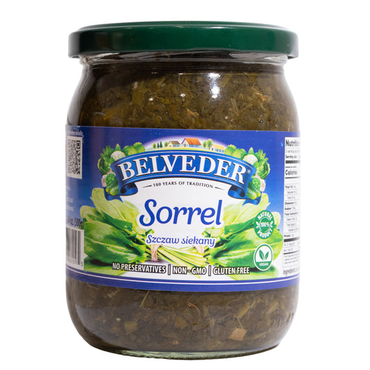 Belveder Chopped Sorrel Szczaw Siekany, 17.64oz