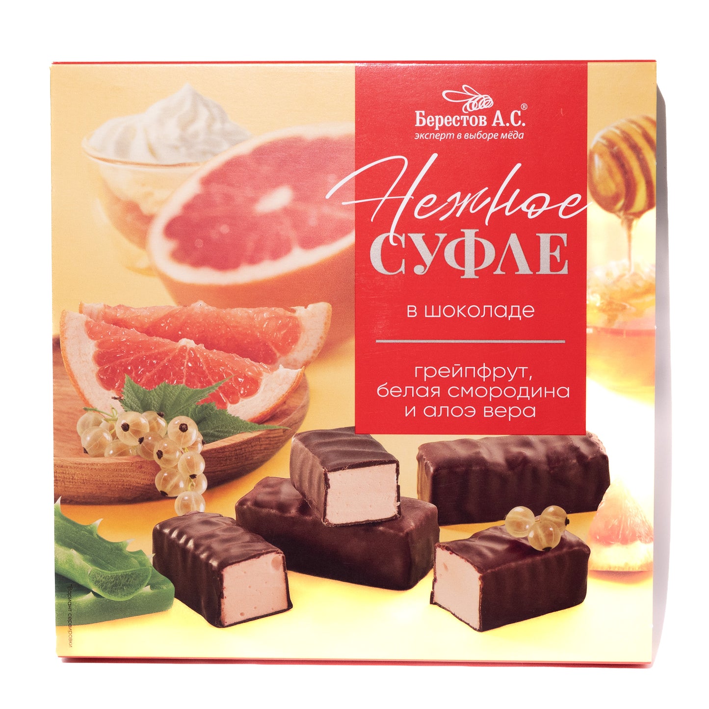 Berestov A.S. Nezhnoe Souffle Grapefruit, Currant & Aloe in Chocolate, 5.47oz