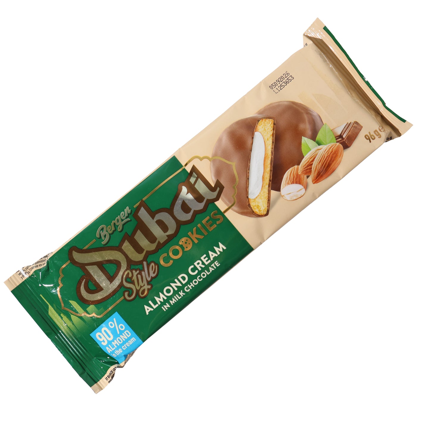 Bergen Dubai Style Cookies Almond Cream in Milk Chocolate, 3.38oz