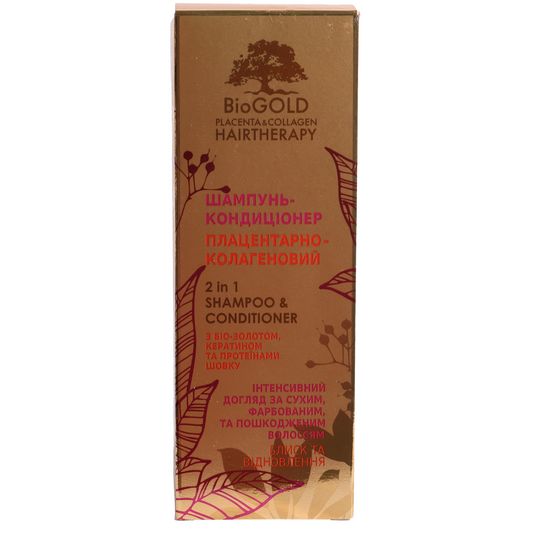 BioGOLD Placenta & Collagen 2 in 1 Shampoo & Conditioner, 6.76fl oz