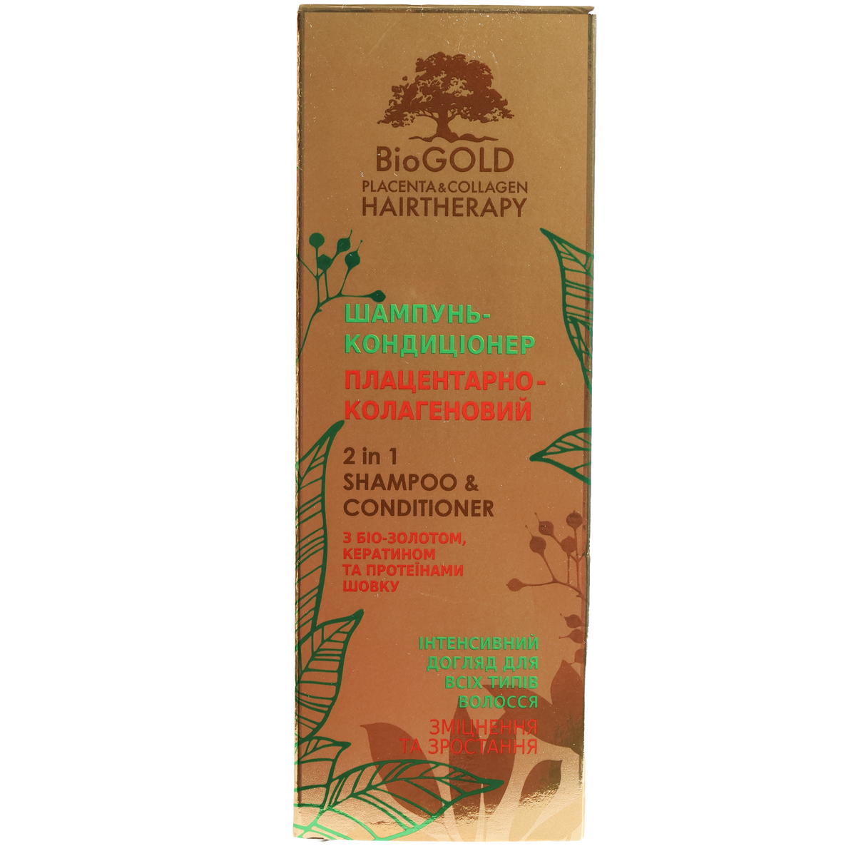BioGOLD Placenta & Collagen Hair Therapy 2-in-1 Shampoo & Conditioner, 6.76 fl oz