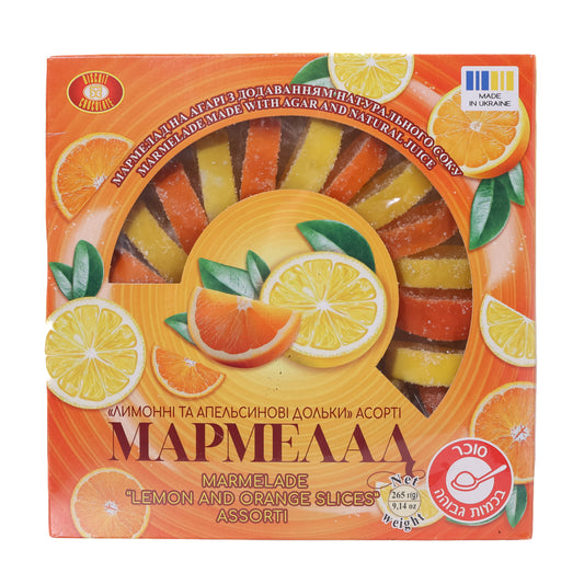 Biscuit Chocolate Lemon & Orange Slices Marmelade Assorti, 9.14oz