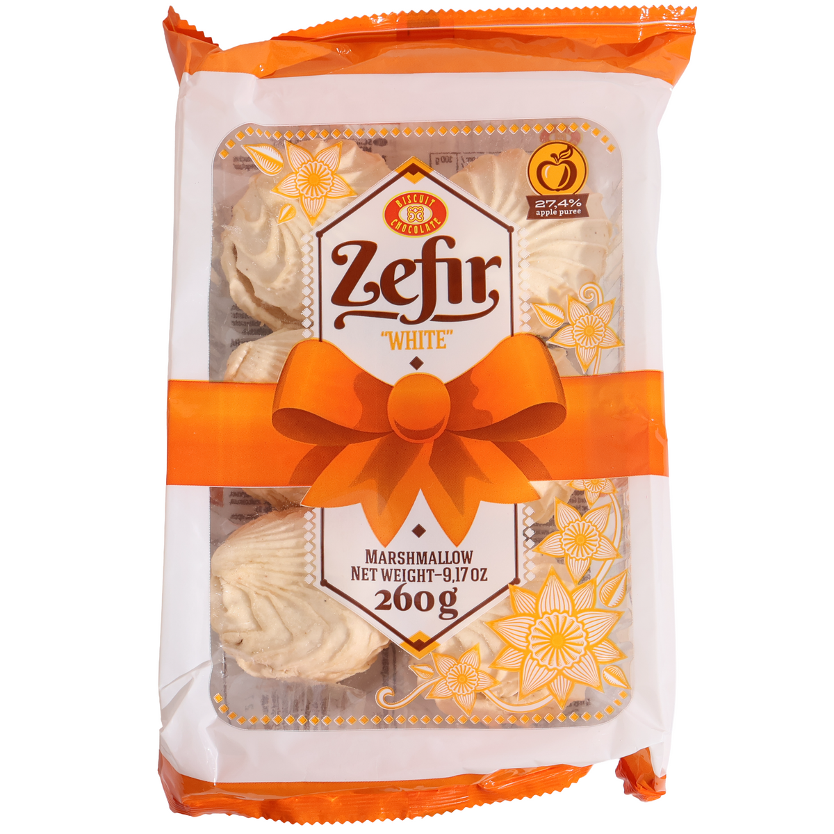 Biscuit Chocolate Zefir White Vanilla Marshmallow, 9.17oz
