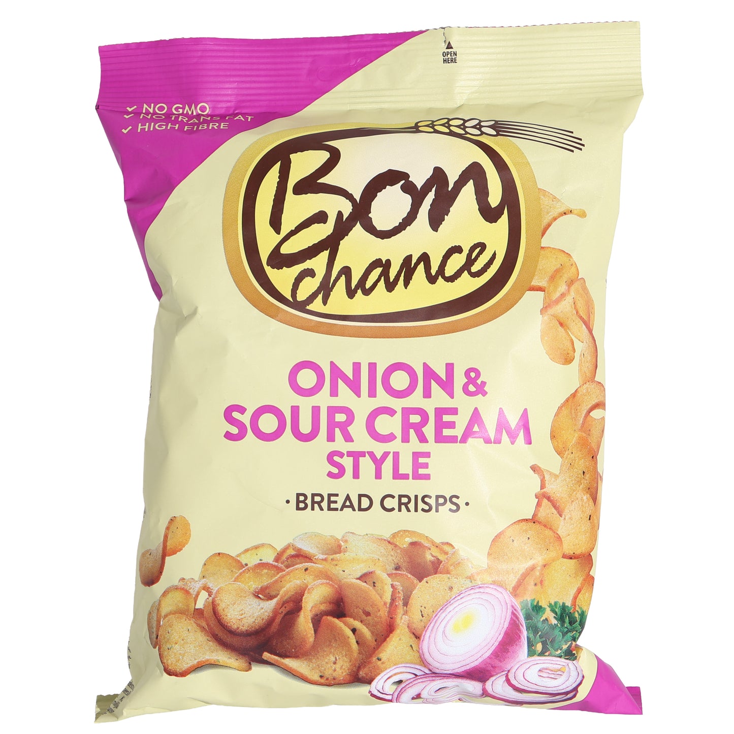 Bon Chance Onion & Sour Cream Style Bread Crisps, 4.23oz
