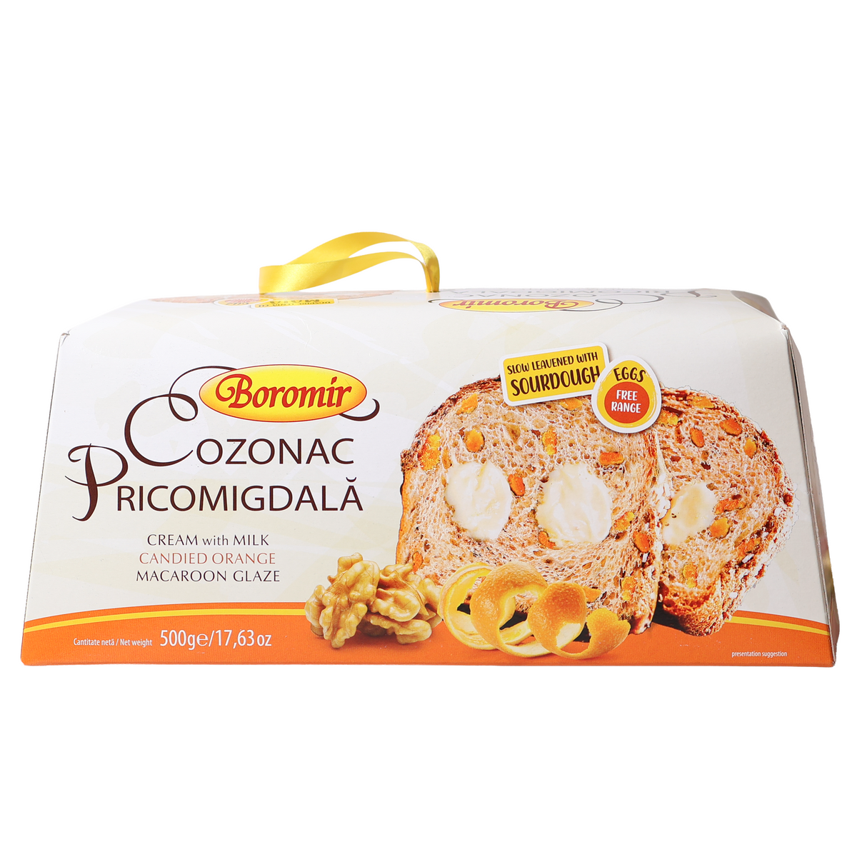 Boromir Cozonac Pricomigdala with Orange & Milk Cream, 17.63oz