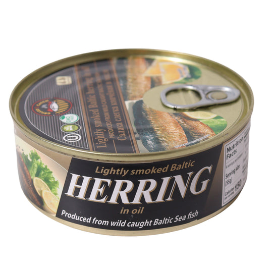 Brivais Vilnis Lightly Smoked Baltic Herring in Oil, 8.5 oz