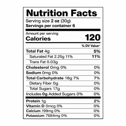 Bucuria Chisinaul de Seara prune & raisin chocolate glazed sweets, 6.36 oz — nutrition facts label (serving size 2 oz / 30 g)