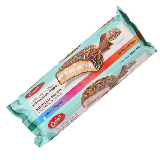 Chelsea Chocolate Covered Marshmallow Cookies Sprinkles, 8oz