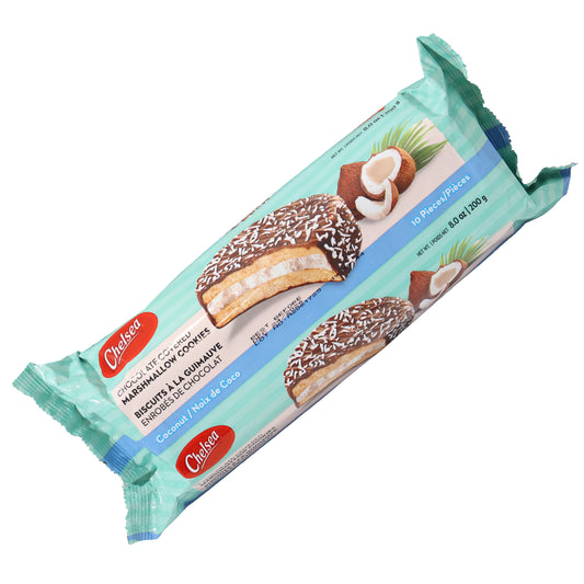 Chelsea Coconut Chocolate Covered Marshmallow Cookies, 8oz
