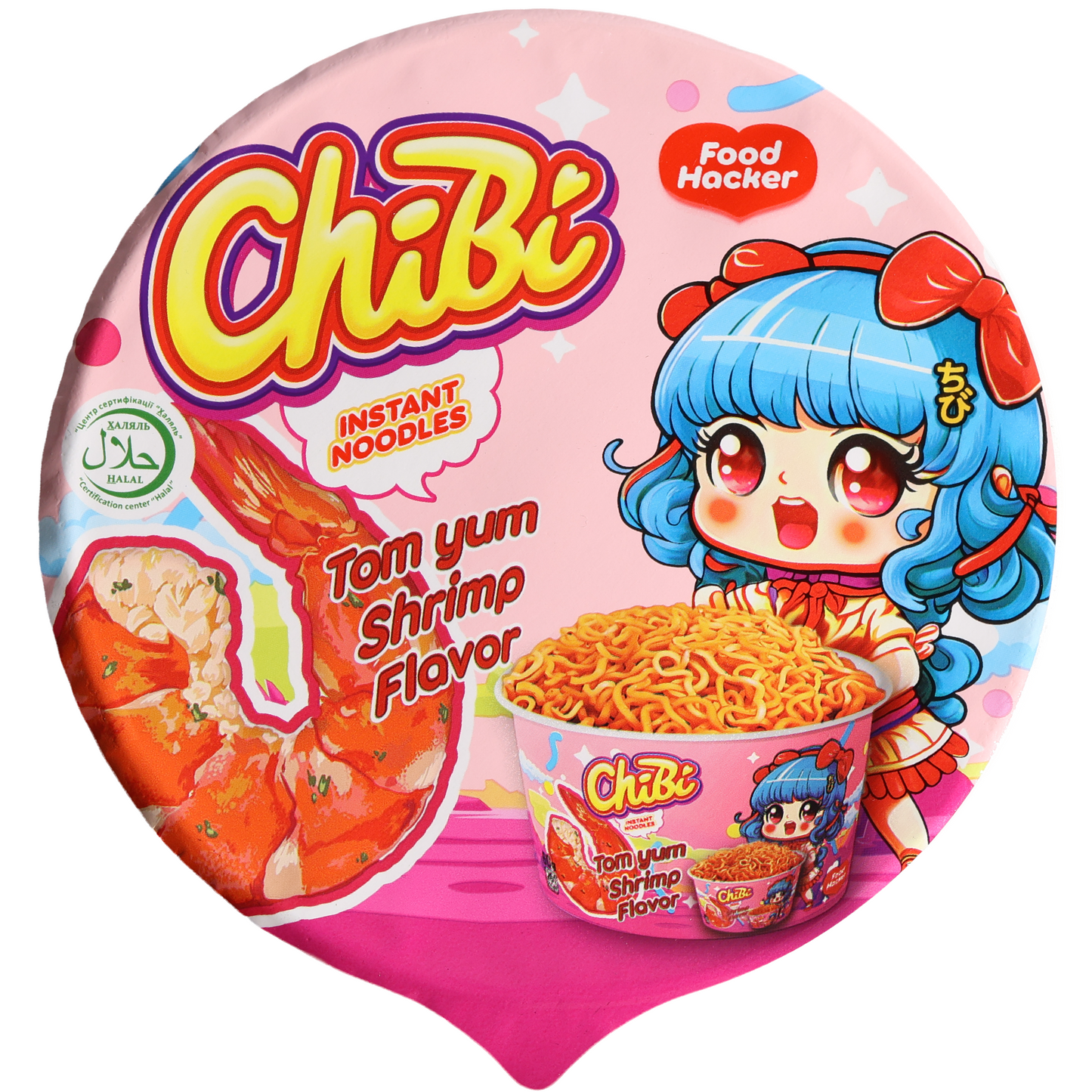 Chibi Tom Yum Shrimp Instant Noodles, 3oz