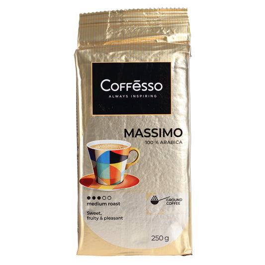 Coffesso Massimo 100% Arabica Medium Roast Ground Coffee, 8.81 oz