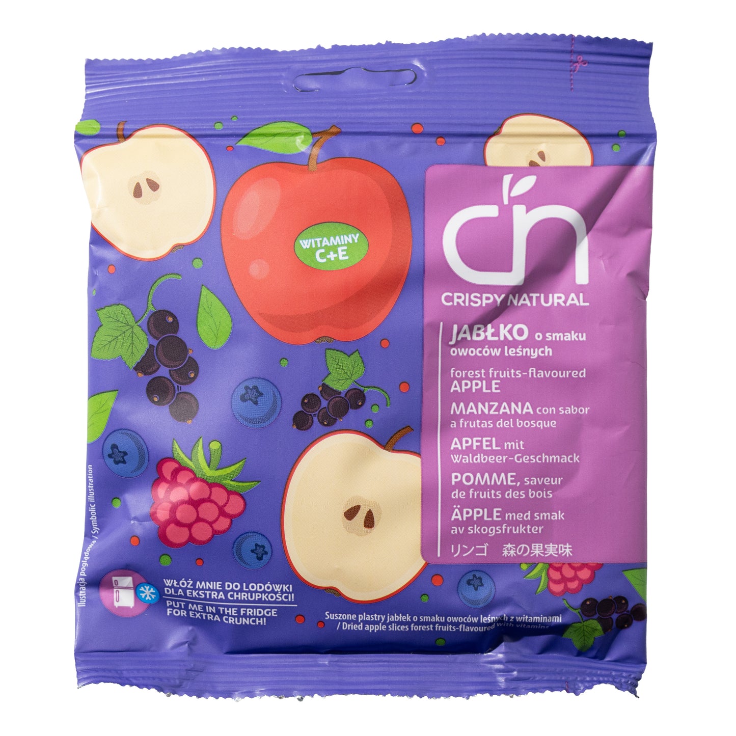 Crispy Natural Forest Fruits Dried Apple Slices, 0.63oz