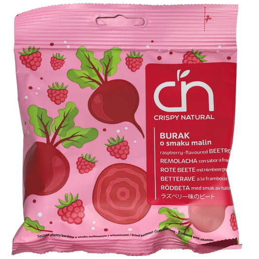 Crispy Natural Raspberry-Flavored Beetroot Slices, 0.63oz