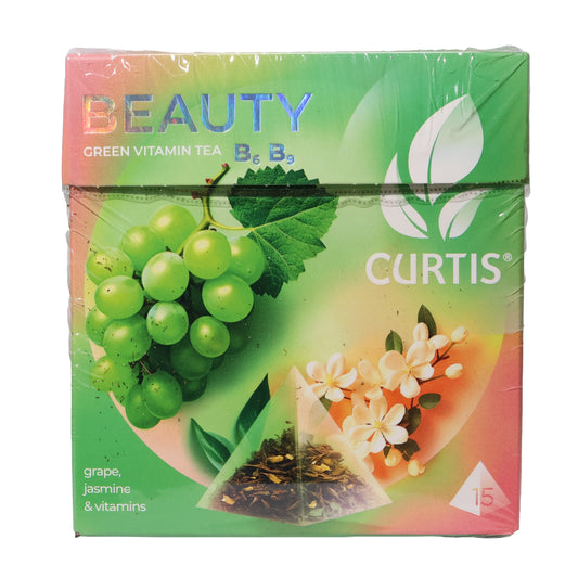 Curtis Beauty Grape & Jasmine Green Vitamin Tea, 15 Pyramid Tea Bags