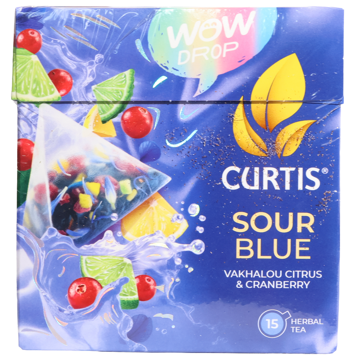 Curtis Wow Drop Sour Blue Citrus & Cranberry Herbal Tea, 0.79oz