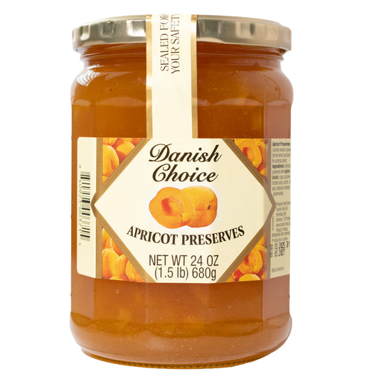 Danish Choice Apricot Preserves, 24oz