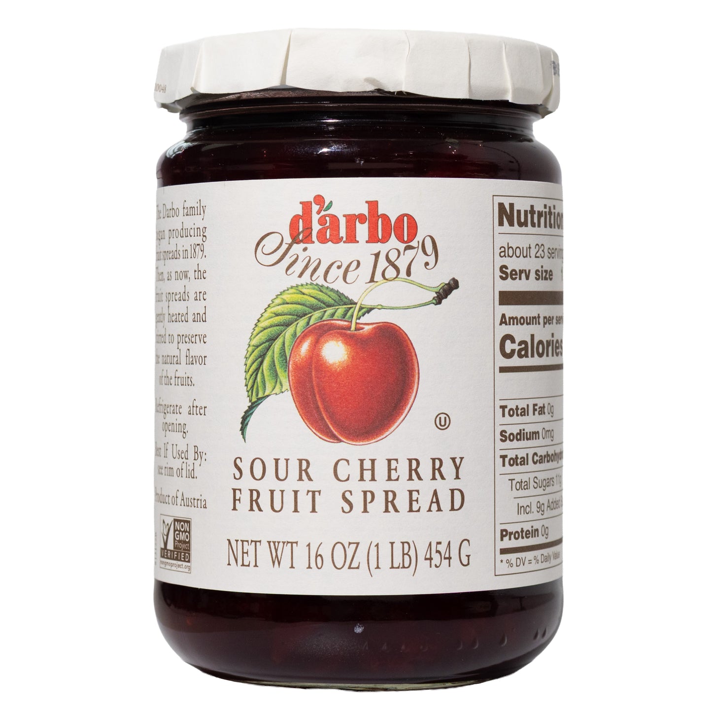 Darbo Sour Cherry Fruit Spread, 16oz