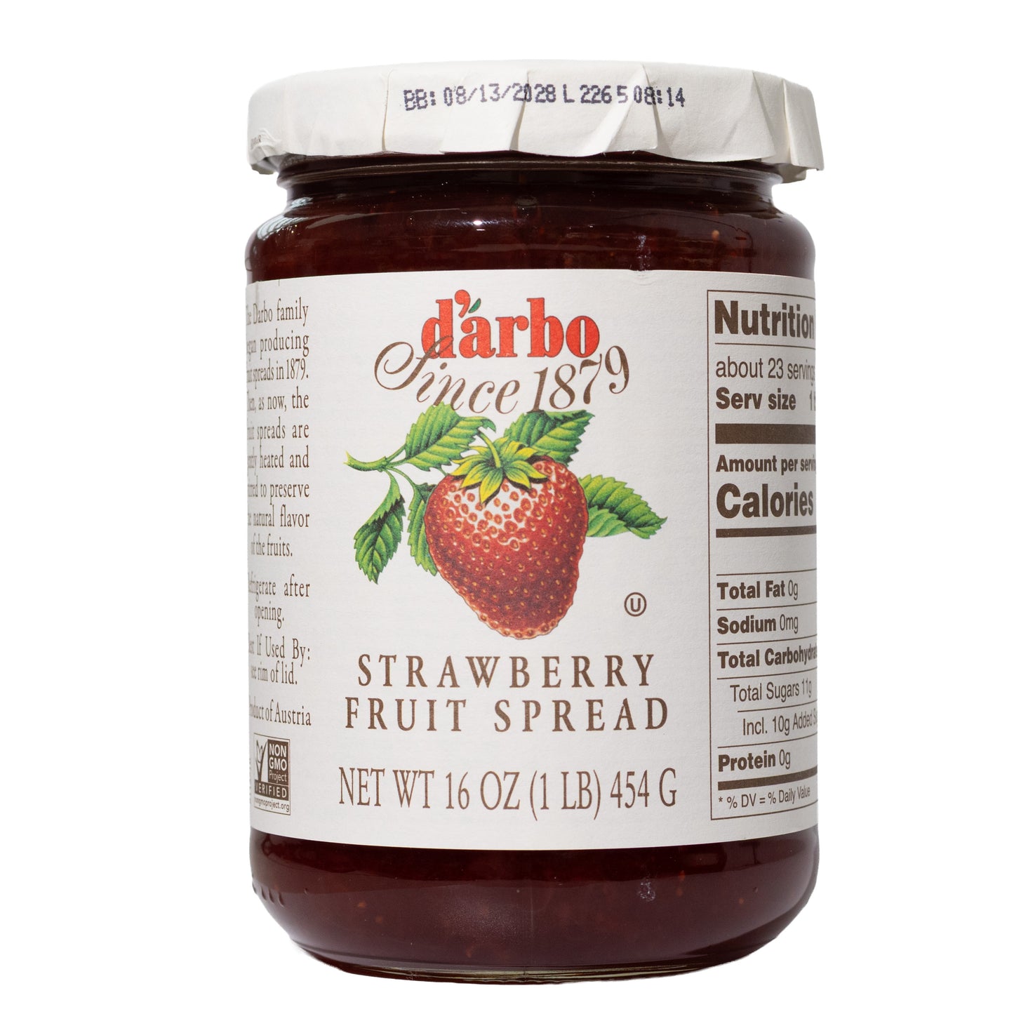 Darbo Strawberry Fruit Spread, 16oz