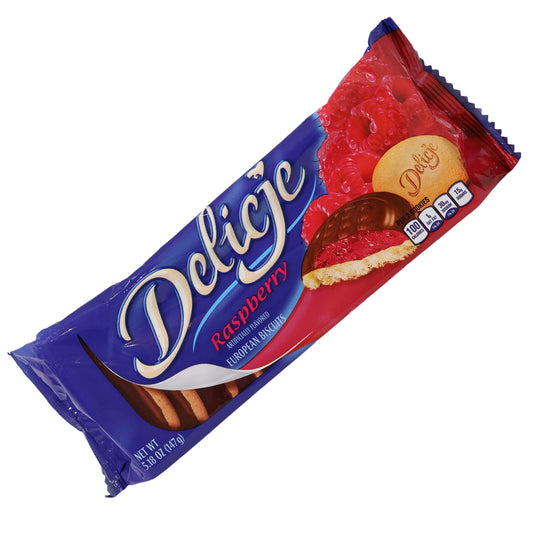 Delicje Raspberry European Biscuits, 5.18oz