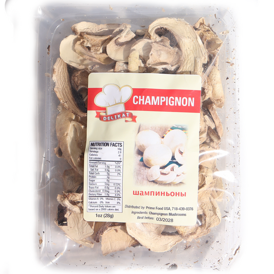 Delikat Champignon Mushrooms, 1oz