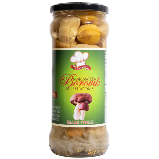 Delikat Marinated Borovik Mushrooms, 18.5oz