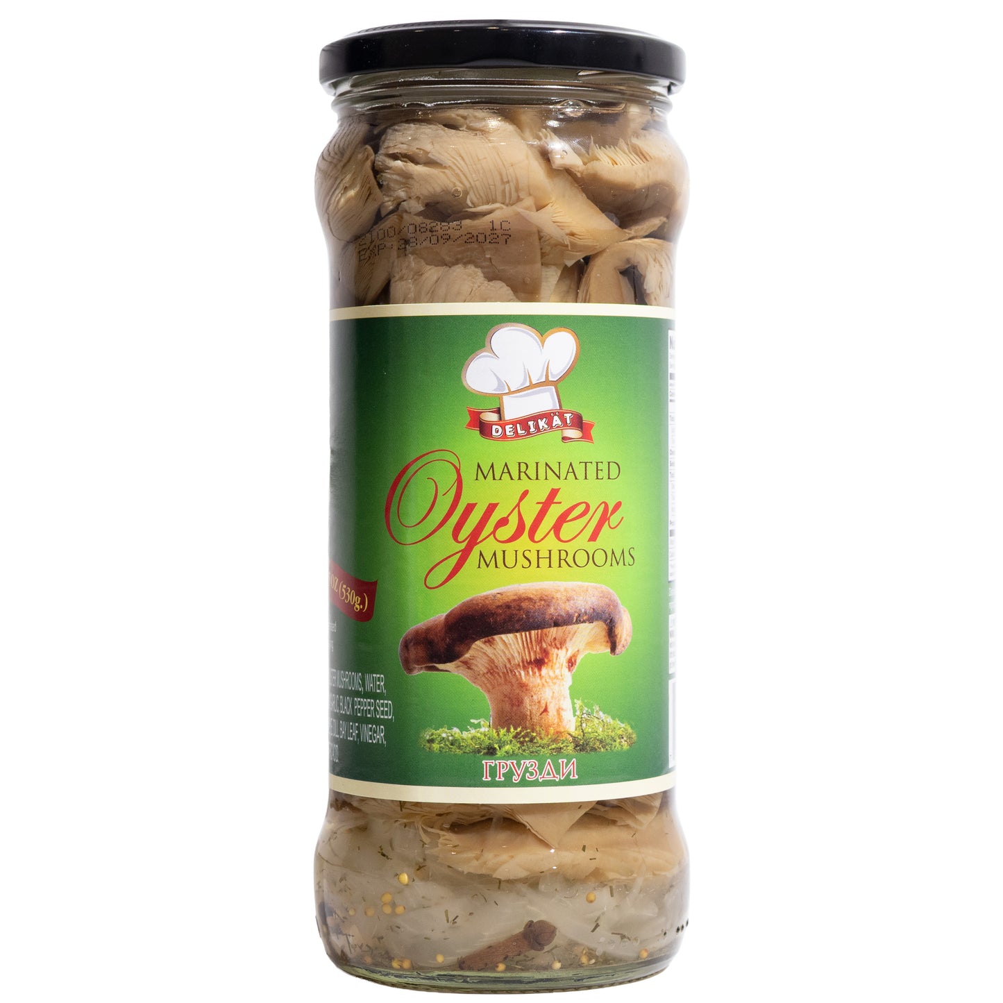 Delikat Marinated Oyster Mushrooms, 18.5oz