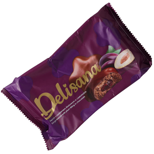Delisana Gingerbreads with Plum Filling in Chocolate, 7.05oz