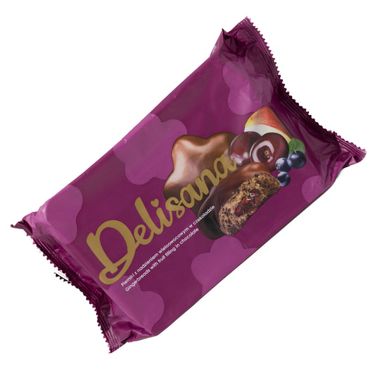 Delisana Gingerbreads with Fruit Filling Covered with Chocolate, 7.05oz