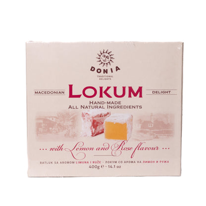 Donia Lokum Lemon & Rose Macedonian Delight, 14.1oz