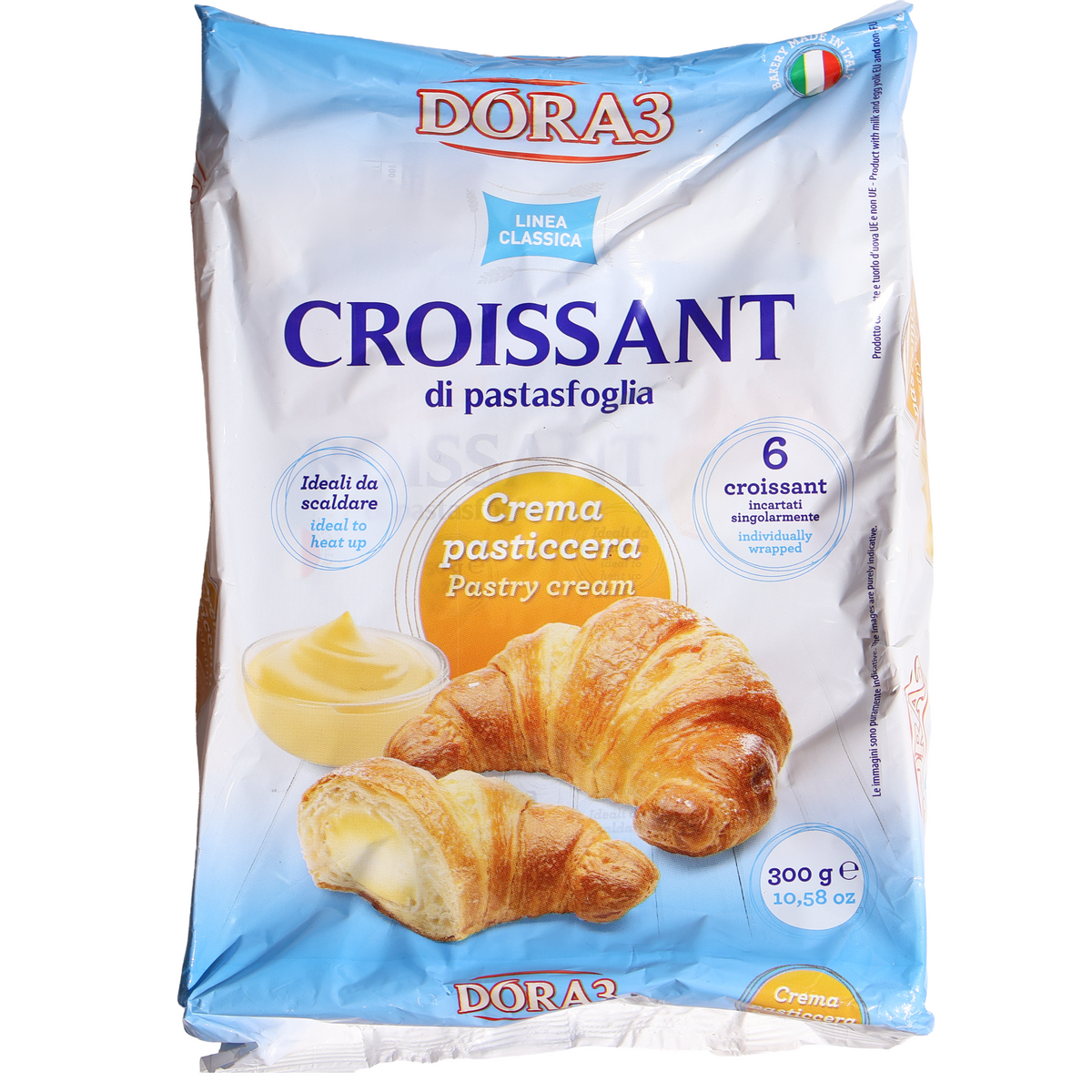 Dora3 Croissant Crema Pasticcera Pastry Cream Croissants, 10.58oz