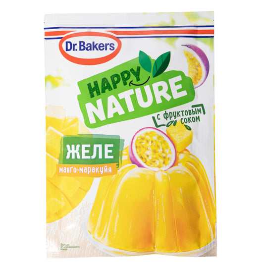 Dr. Bakers Happy Nature Mango Passion Fruit Jelly Mix, 1.44oz
