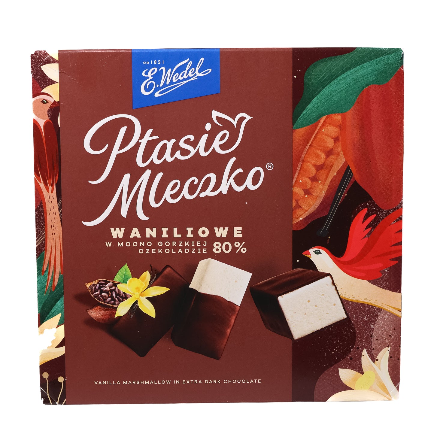 E. Wedel Ptasie Mleczko Vanilla Marshmallow in 80% Extra Dark Chocolate, 12oz