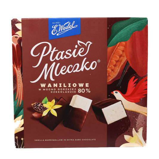 E. Wedel Ptasie Mleczko Vanilla Marshmallow in 80% Extra Dark Chocolate, 12oz