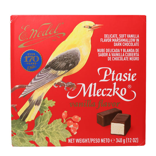 E. Wedel Ptasie Mleczko Vanilla Marshmallow in Dark Chocolate, 12oz