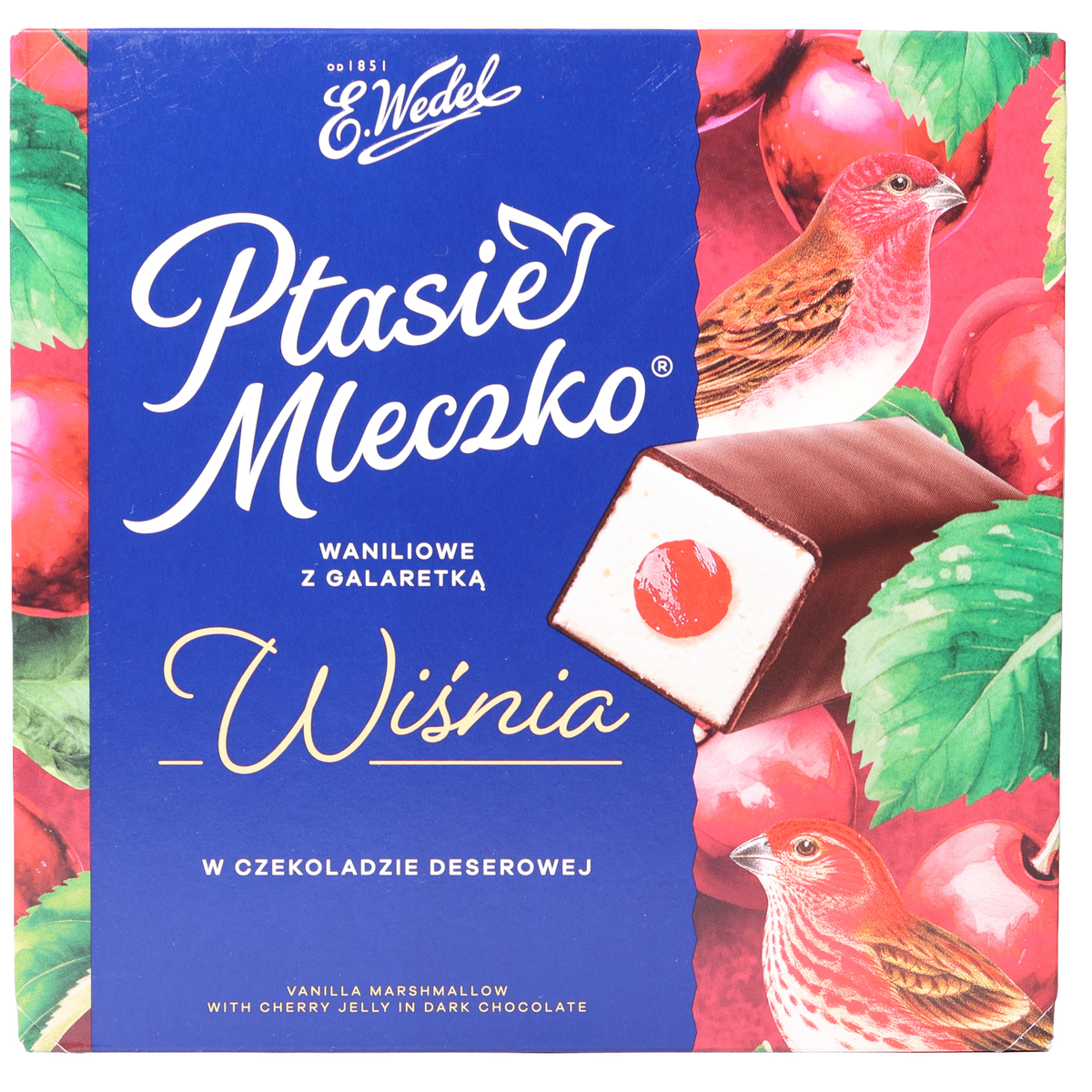 E. Wedel Ptasie Mleczko Vanilla Marshmallow with Cherry Jelly, 12oz