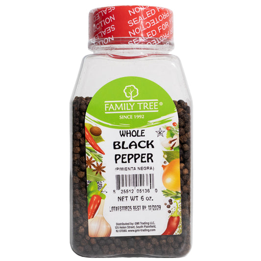 Family Tree Whole Black Pepper, 6oz