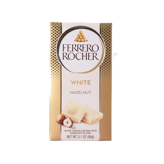Ferrero Rocher White Hazelnut White Chocolate Bar, 3.1oz
