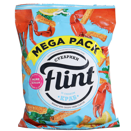 Flint Mega Pack Wheat-Rye Crisps Crab Flavor, 3.53oz