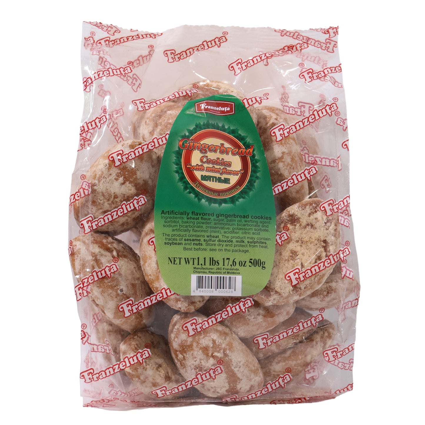 Franzeluța Gingerbread Cookies Mint Flavor, 17.6oz