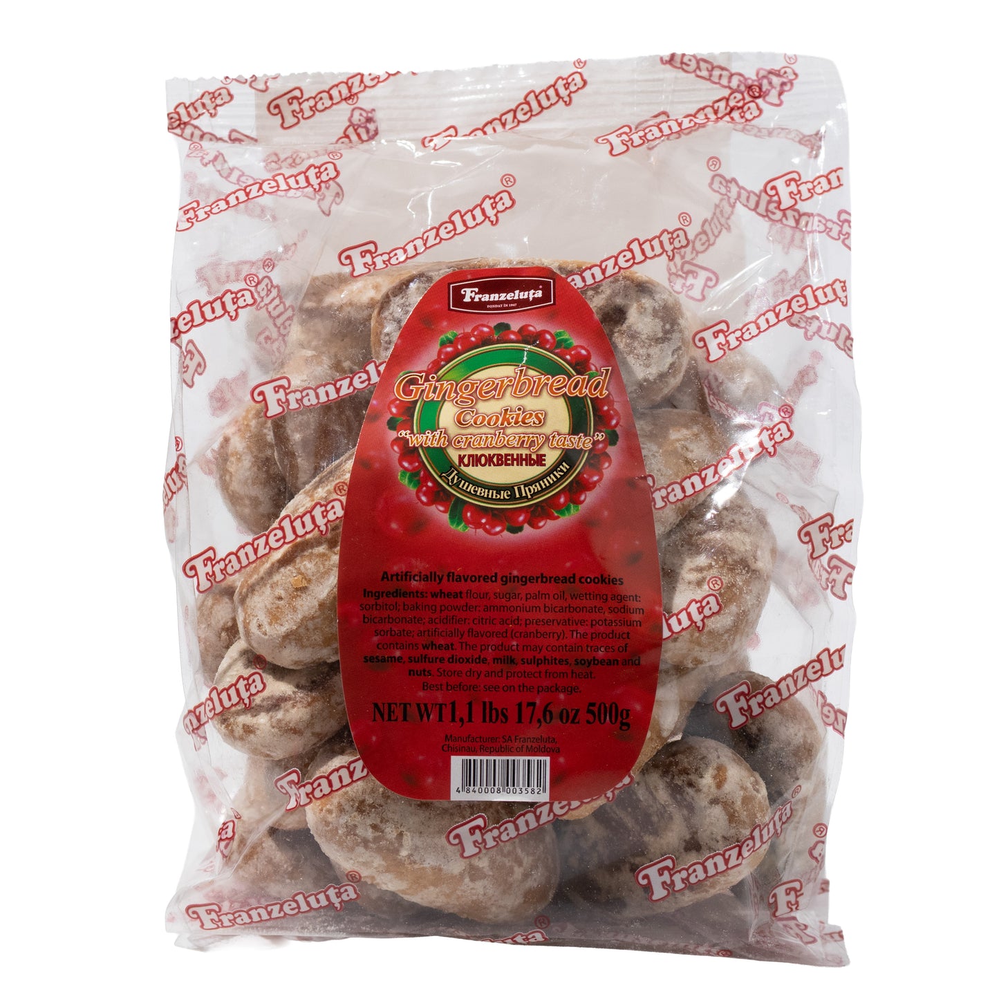 Franzeluta Gingerbread Cookies with Cranberry Taste, 17.6oz