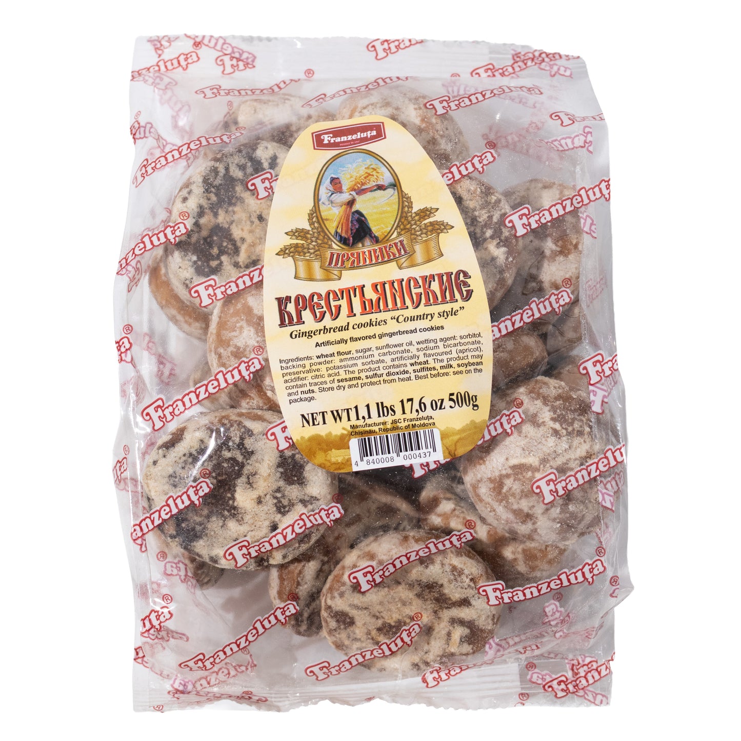 Franzeluta Krestyanskie Gingerbread Cookies, Country Style, 17.6oz
