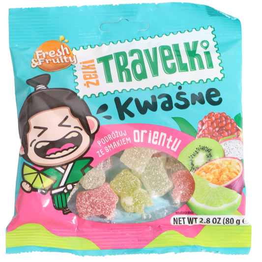 Fresh & Fruity Travelki Sour Oriental Fruit Gummies, 2.82oz