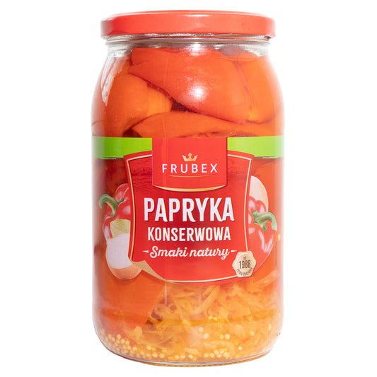 Frubex Papryka Czerwona Marinated Red Pepper, 21.2oz